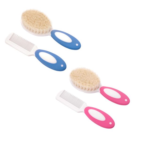 

newborn baby safety material bathing soft care brush comb set infant hair scalps head massager care set baby care, Silver