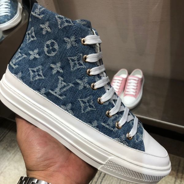 

platform men and women shoes wild vintage luxury 2020 early spring ladies printed fabric casual sneakers canvas shoes 05, Black