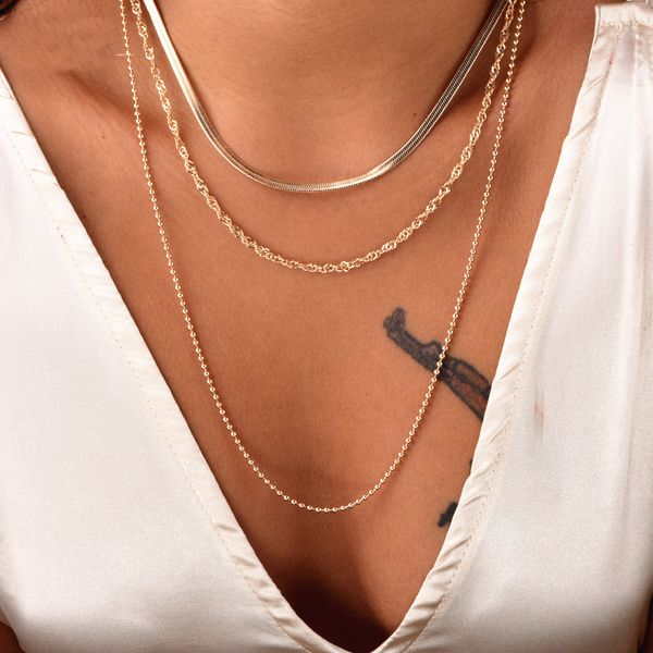 

multi layer pendant necklaces for women fashion gold color bead necklace statement jewelry wholesale new, Silver