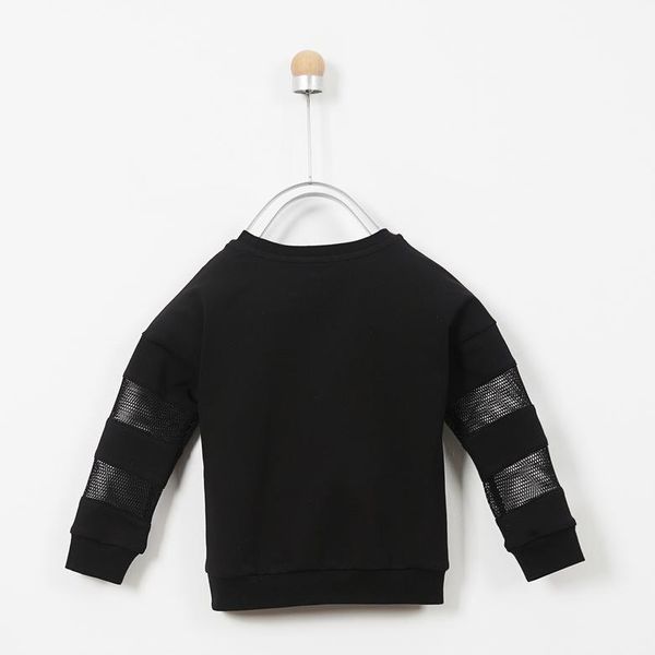 

poncho black sweat hoodies sequin star embroidered bird fashion trend kids girls
