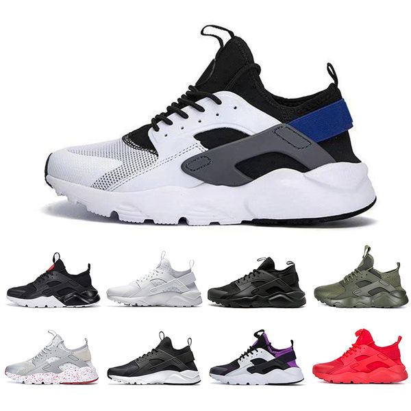 

drop shipping huarache 4.0 1.0 running shoes classical triple white black gray gold red men women huaraches outdoor sports sneakers 36-45