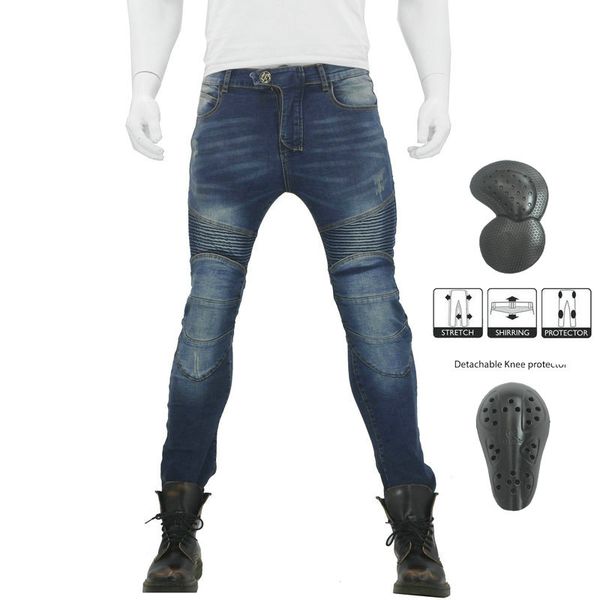 

2018 new volero jes-17 featherbed jeans black men's motorcycle jeans protection moto pants detachable protector racing pants