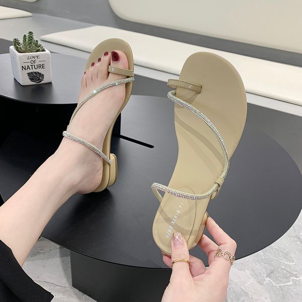 

shoes low rubber flip flops woman's slippers slides shose women soft hawaiian 2020 glitter flat summer hoof, Black