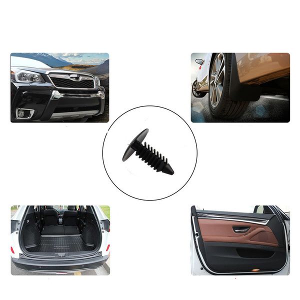 

7mm hole nylon car trim bumper fender fastener shield rivets push retainer clips auto
