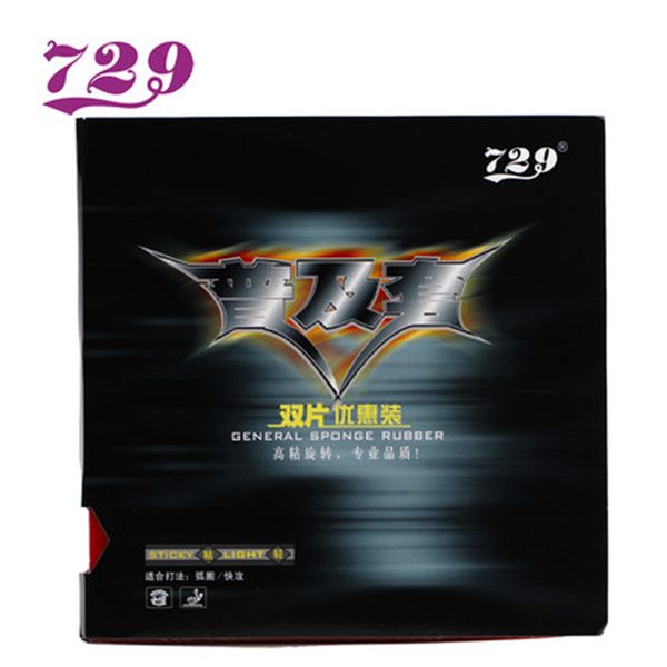 

2x ritc 729 friendship general sponge rubber loop and fast attack pips in table tennis pingpong rubber with sponge