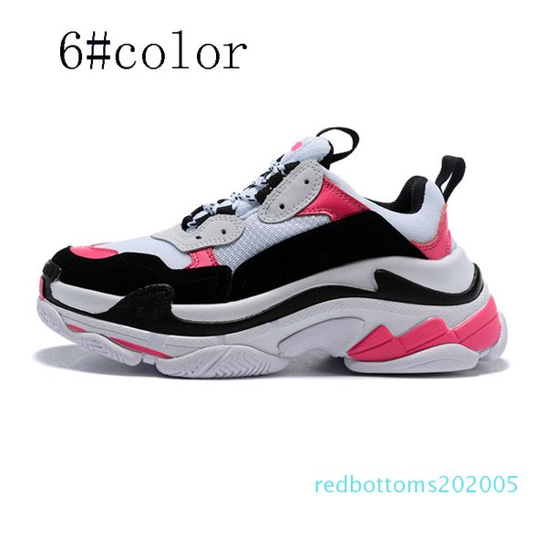 

designer shoes fashion paris 17 fw casual triple sneaker mens women black pink white sports sneakers size 36-45 r05