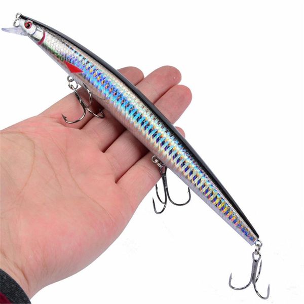 

1pcs 18cm 24g big laser minnow fishing lure floating isca artificial hard bait fishing wobblers crankbait swimming bait gbdmw