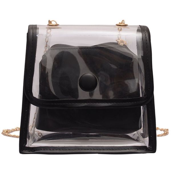 

jhd-female bag korean version of the tide transparent child small square bag wild shoulder chain diagonal small