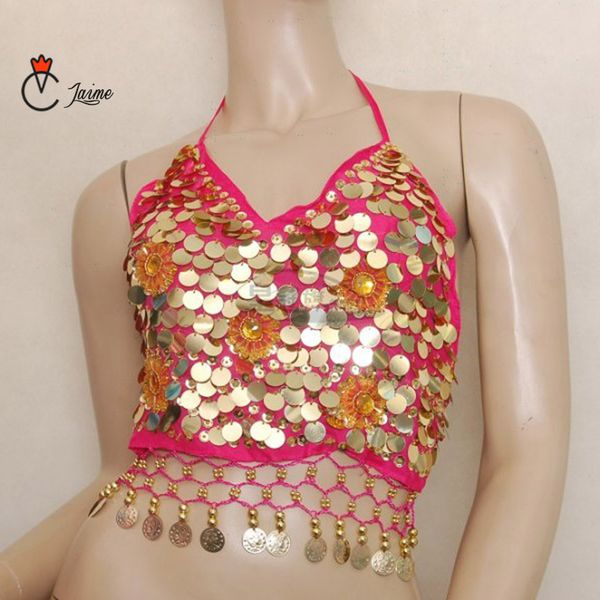 

kids professional competition dance sequins gold coins girls dance clothes tees, Black;red