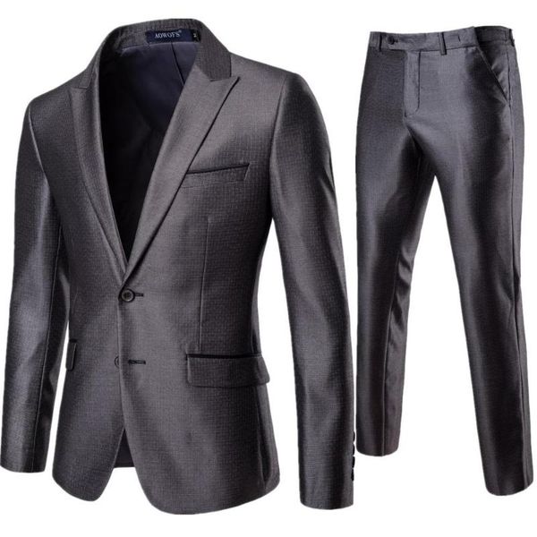 

mens suits set grey formal blazer pants slim fit men wedding marriage tuxedo male 2 piece suit set plus size 3xl, White;black