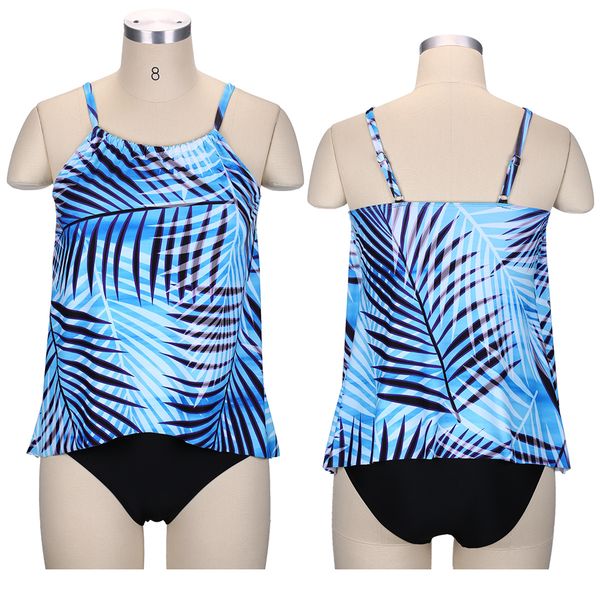 

2019 new yamaxunoumeiwaimaobijini fashion print conservative thin split body swimsuit women's swimsuit, White;black