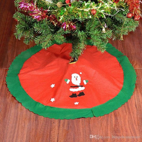 

90cm christmas trees skirts home xmas tree skirt new year holiday party supplies home floor decor santa claus tree skirt bh0224 tqq