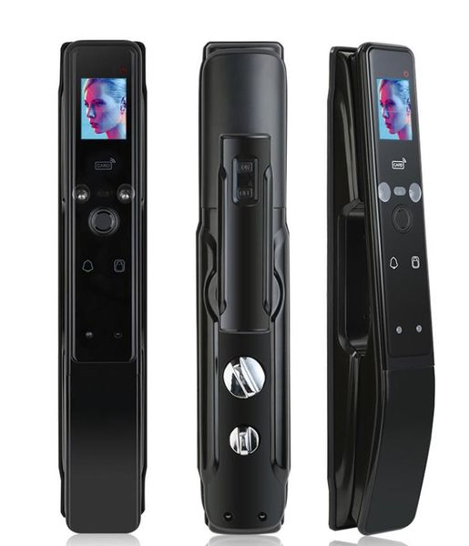 

security door lock face facial recognition fingerprint electronic keyless password smart black + exquisite retail box