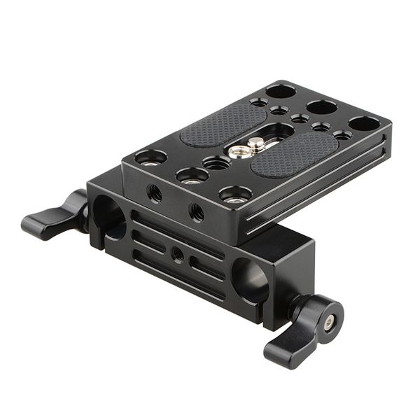 

camvate camera baseplate integrated with 15mm dual rod clamp for shoulder support rig c2109
