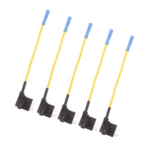 

5 pieces acu ato/atc blade fuse tap holder block wire cable
