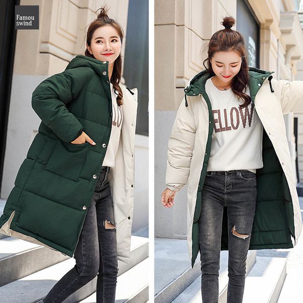 

of made goose feather for winter coat long monochromatic novelty winter style thin cotton jacket winter coat yy1812, Black
