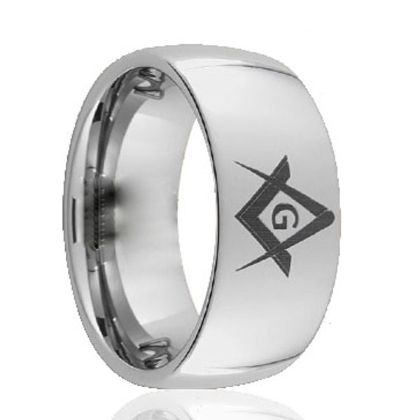 

special mark laser engraving flat and high polished surface tungsten ring wholesales 8mm for men, Silver