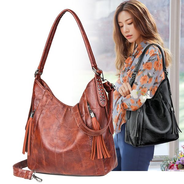 

2020 новый большой мешок моды дамы плече сумка сумка большая емкость мать пу кожа женщины