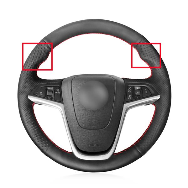 

diy pu artificial leather car steering wheel cover for mokka 2013-2016 insignia 2009-2013 astra j 2010-2015 meriva
