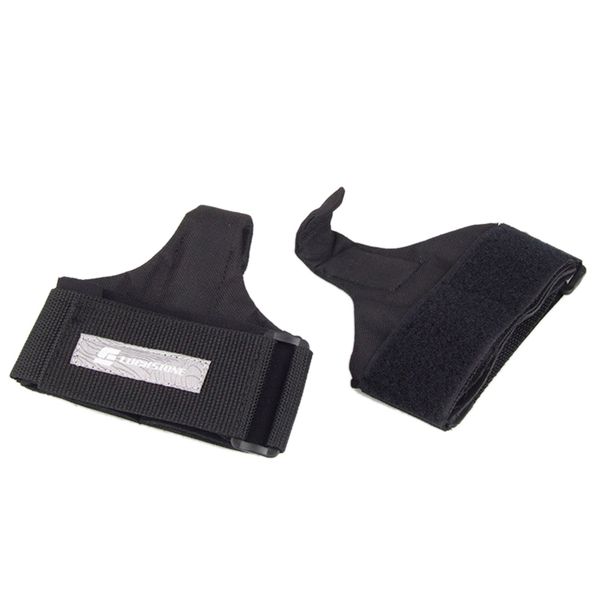 

2pcs fitness gloves weight lifting-hook wrist straps glove weightlifting strength training gym fitness hook weight lifting glove, Black