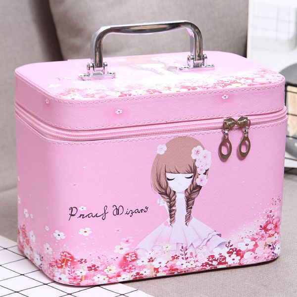 

cosmetic bag hard-shape delicacy fashion hand carrying korean-style women's portable small carry-on multi-functional 2019 new st