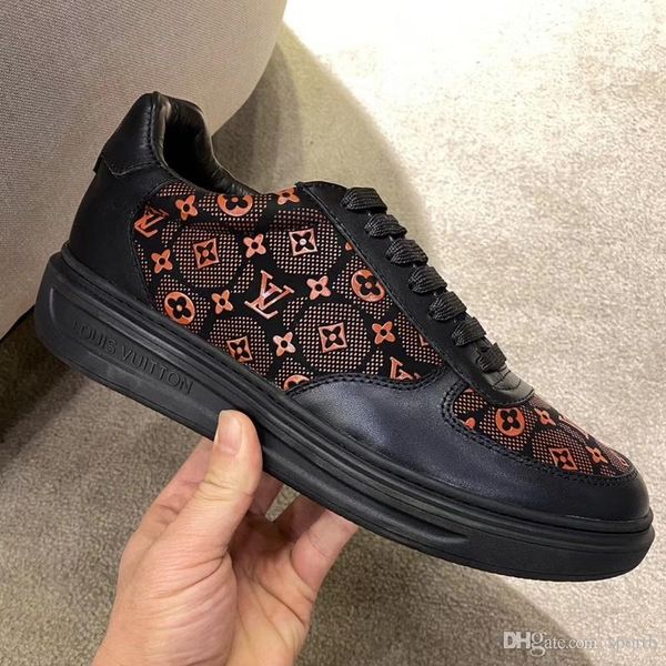 

2020 c7 new fashion casual men's shoes, comfortable luxury men's shoes leather sneakers original box packaging zapato, Black