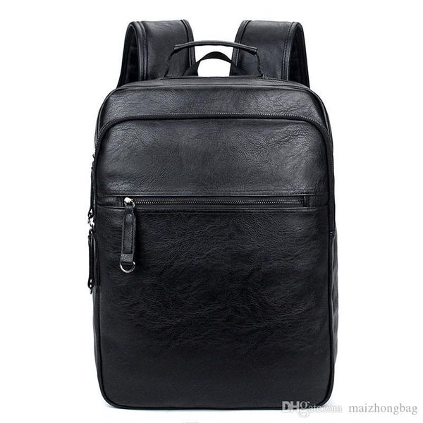 

2017 new european fashion brand name leather backpack men genuine vintage style big capacity designer backpacks