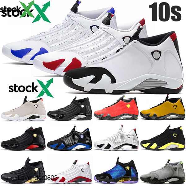 

high-brand 2020 new stock x 14 14s jumpman basketball shoes candy cane hyper royal spm black blue men sport sneakers