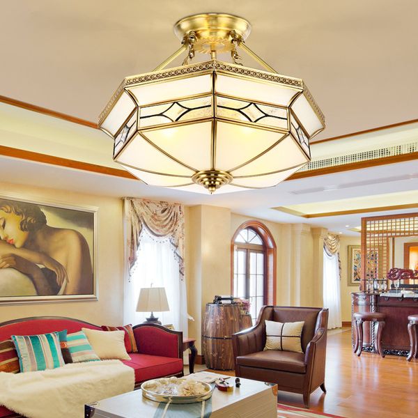 2020 Europe Lustre Copper Led Chandeliers Luminarias Glass Dining