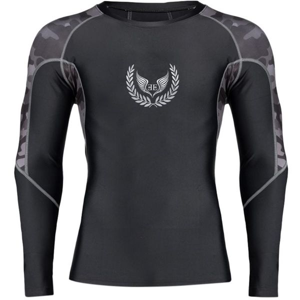 

sagace men's blouse fashion men camouflage long sleeve sports t-shirt sports running slim t-shirt boxing blouse, Black;blue