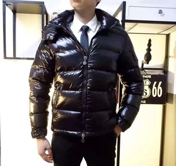 

fashion-france classic brand men women casual down jacket mayadown coats mens outdoor warm feather dress man winter coat jackets outwear, Black