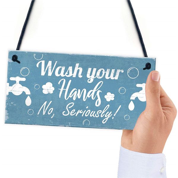Nautical Bathroom Door Sign Wash Your Hands Funny Toilet Loo Wall Plaque Home Gift Home Decorating Home Decorating Accessories From Kaishihui 15 28