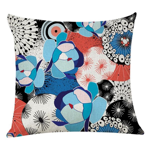 

100% new 2019 italian print 45x45cm linen pillow pillowcase home decorative environmental protection printing process pillow case