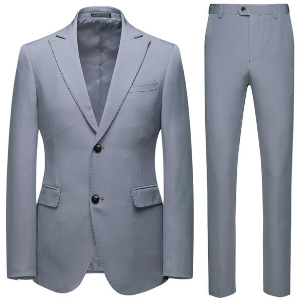 

male casual suit plus size gray men suits blazer and pants matching outfits two piece set male party wear 6xl men business suit, White;black