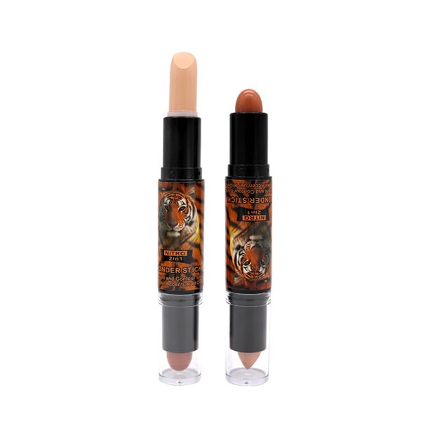 

nitrq 3 colors 2 in 1 highlighter contour stick 3d makeup face concealer contouring bronzer highlighter pen glow brighten stick