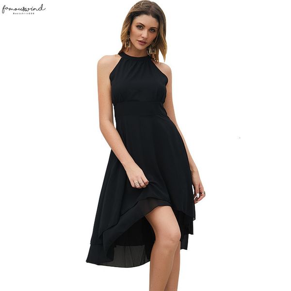 

2020 chiffon summer dresses women sleeveless layered asymmetric pleated polyester short party dresses elegant ladies dress plus size, Black;gray