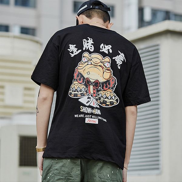 

мужская одежда популярный бренд американский стиль хип-хоп европа и америка ins онлайн знаменитости смешные творческие встречи ставка выигра, White;black