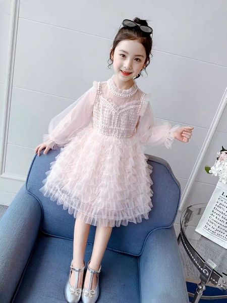 

little girl cake dress fashion children's princess dress 2020 spring kids dresses girls clothing, Red;yellow