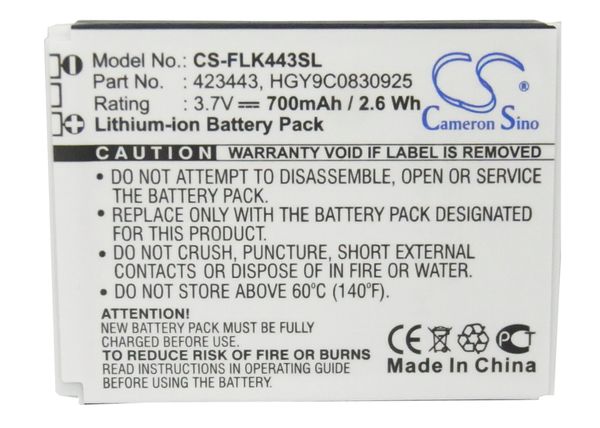 

cameron sino 700mah battery 423443, hgy9c0830925 for foxlink 423443