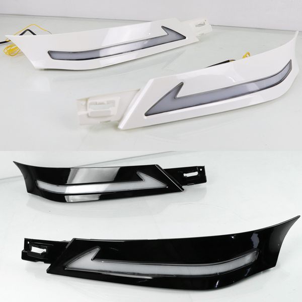 

1 set led car drl daytime running lights fog lamp led daylight with turn signal for toyota vellfire 30 2016 2017 2018 2019