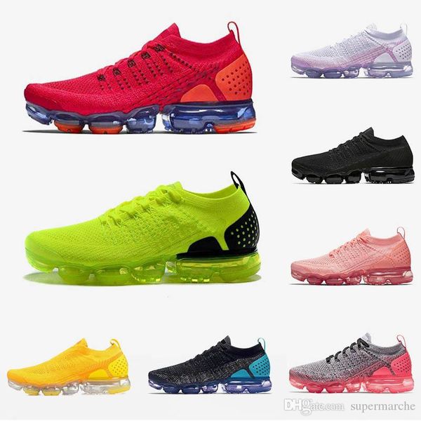 

wholesale knit vapors 2.0 women mens running shoes red volt black white punch tn plus ultramarine volt nik trainers sneakers, White;red