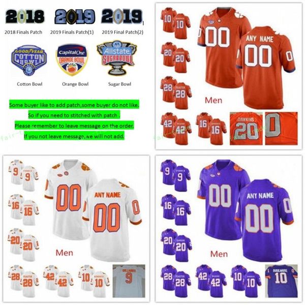 

Cu tom clem on tiger college tee higgin chri tian wilkin tanner mu e dexter lawrence t j cha e ro choice 2019 cotton bowl jer ey