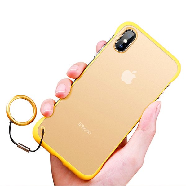 

Cell Phone Case Shockproof Hard PC Phone Case Ring Protective Back Cover For iPhone X Xr Xs Max 8 7 6 6S Plus