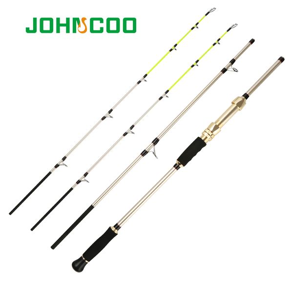 

johncoo sea fishing rod for big game max power 15kg 3 sections h xh 2 tips 2.1m pole fishing spinning rod