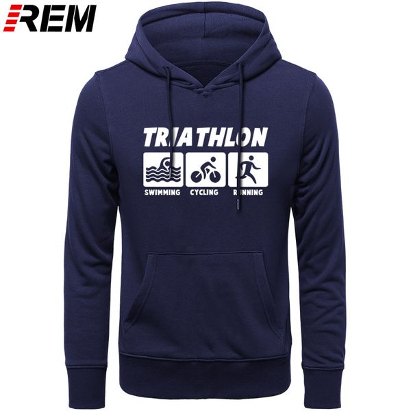 

rem new men casual hoodies triathlon cotton o-neck long sleeve streetwear men's sportswear hoodies, sweatshirts, Black
