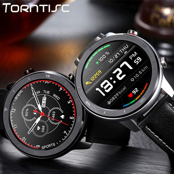 

torntisc smart watch men heart rate monitor blood pressure oxygen full round touch screen for huawei watch gt 2 smartwatch, Slivery;brown