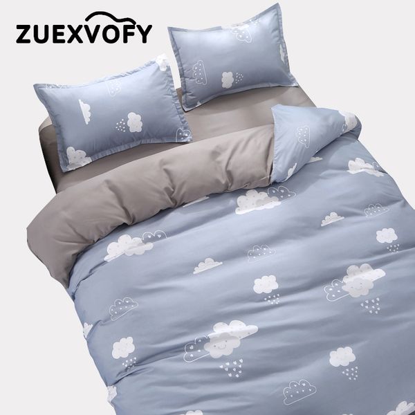 

custom bedding sets king single size quilt duvet cover set,4pcs set duvet cover bed sheet pillowcase,bed set bedclothes clouds