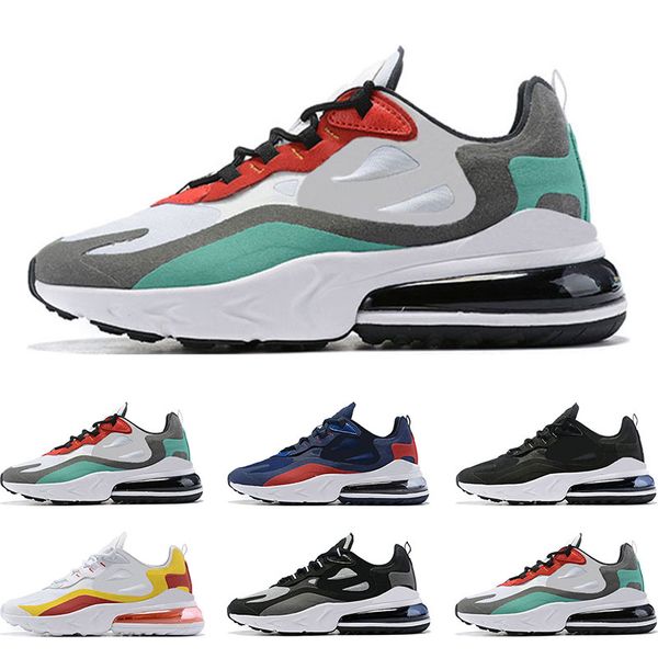 

2019 air react men running shoes top quality triple black white grey fashion mens trainers breathable sports sneakers size 40-46