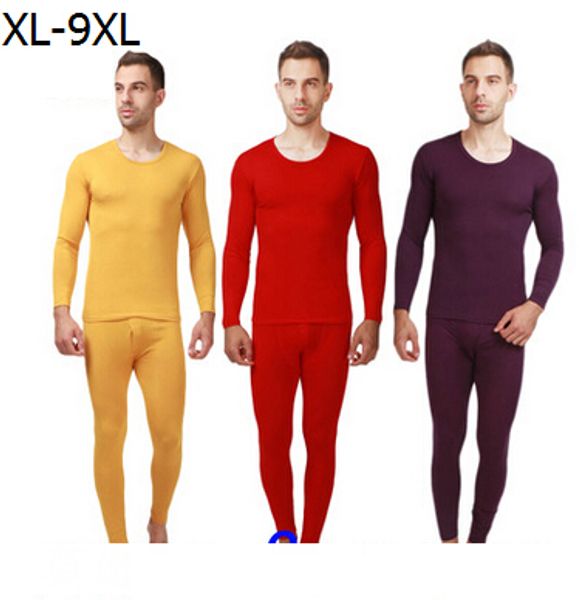 

wholesale/retail 2017 autumn men oversize thin long johns male modal underwear sets + pants xl- xxxxl 5xl 6xl 7xl 8xl 9xl, Black;brown