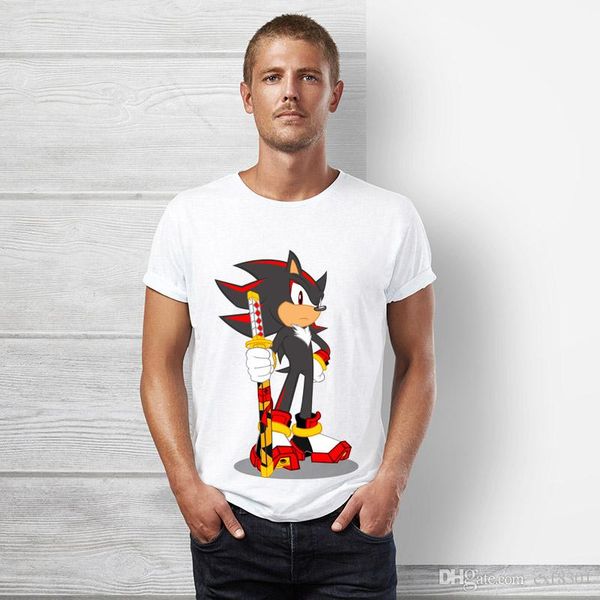 

дизайнер тенниску хип-хоп мультфильм мужчин короткий рукав рубашки летом хип-хоп вершины тройник мужчин и женщин моды тенниску печати роскош, White;black